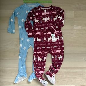 Carters one-piece unicorn (NWT) and daisy print (3T)